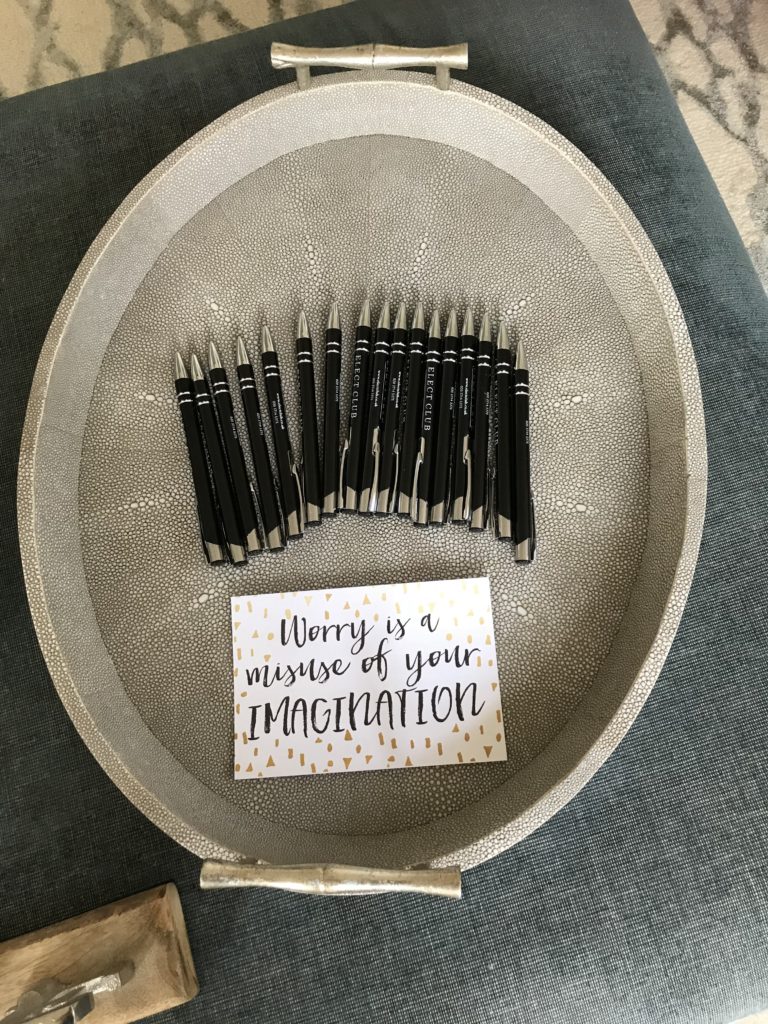 tray of Relationship retreat pens